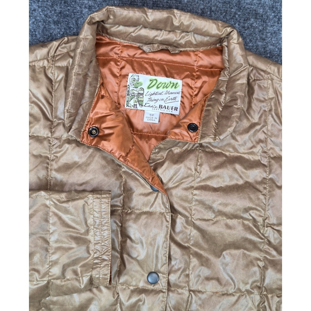 Eddie Bauer Goose‎ Down Jacket Womens S Brown Vintage EB550 Puffer